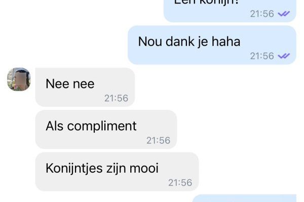 Vrouw wordt door haar Tindermatch vergeleken met een konijn: ‘Dezelfde mimiek en botstructuur!’